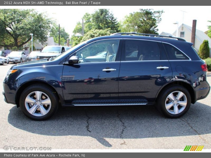 Bali Blue Pearl / Taupe 2012 Acura MDX SH-AWD Technology
