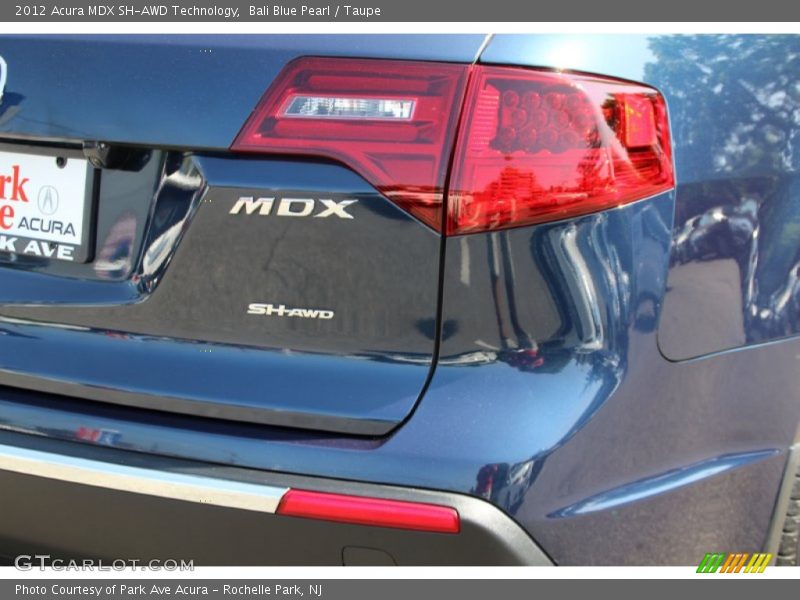 Bali Blue Pearl / Taupe 2012 Acura MDX SH-AWD Technology