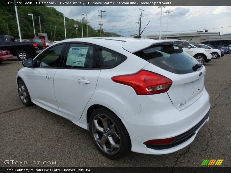 Oxford White / ST Smoke Storm/Charcoal Black Recaro Sport Seats 2015 Ford Focus ST Hatchback