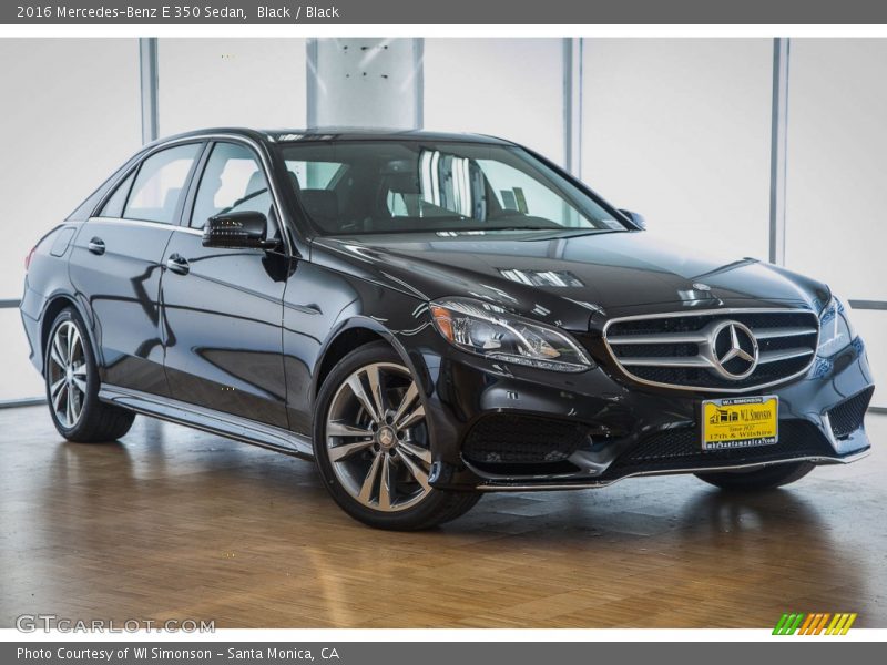 Black / Black 2016 Mercedes-Benz E 350 Sedan