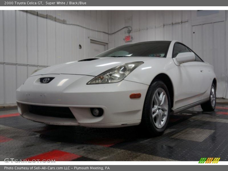 Super White / Black/Blue 2000 Toyota Celica GT