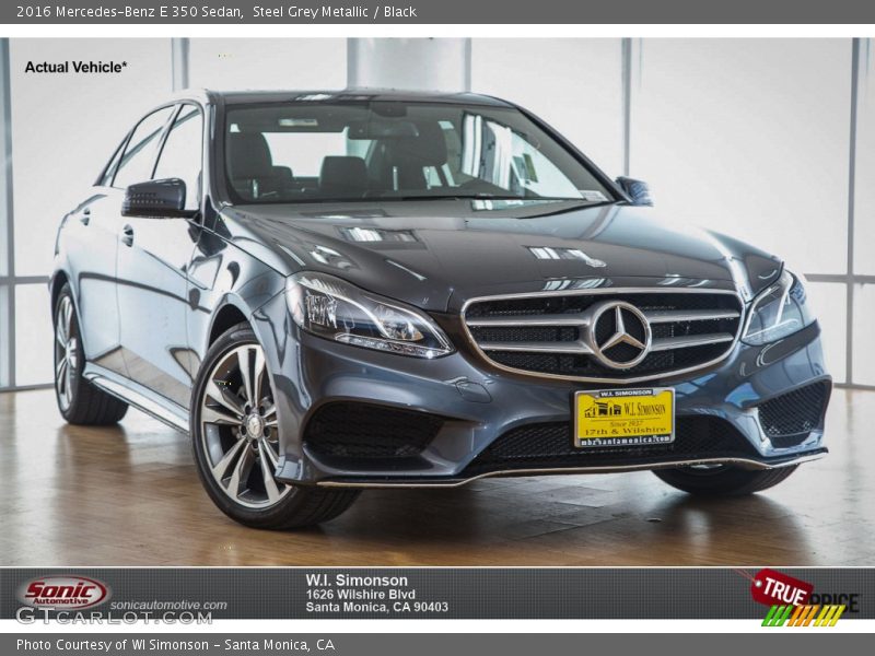 Steel Grey Metallic / Black 2016 Mercedes-Benz E 350 Sedan