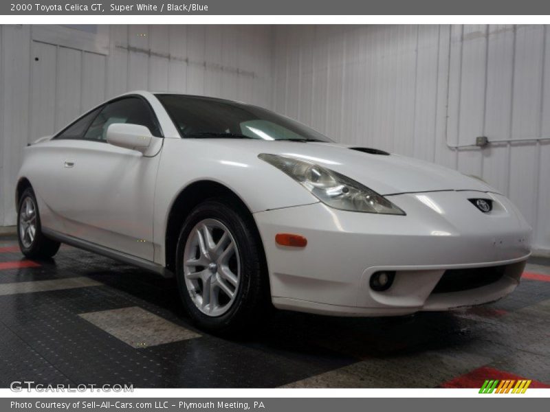 Super White / Black/Blue 2000 Toyota Celica GT