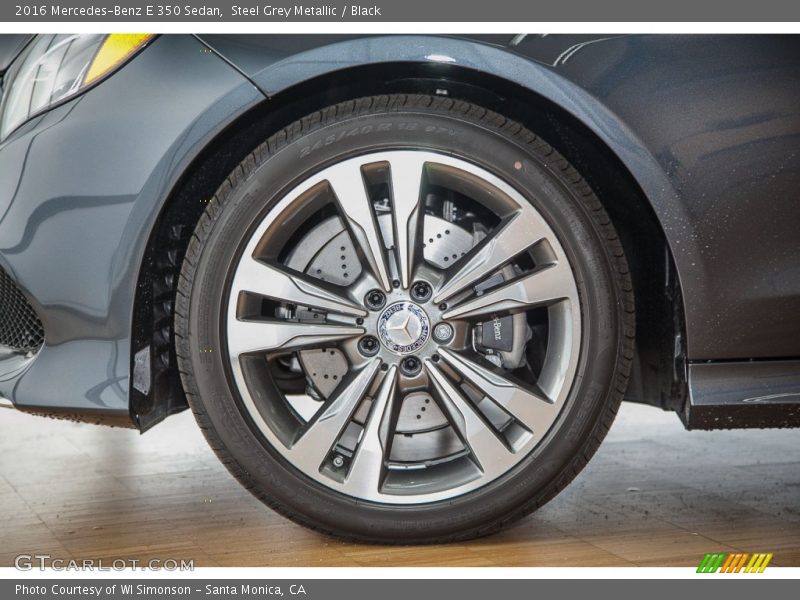 Steel Grey Metallic / Black 2016 Mercedes-Benz E 350 Sedan