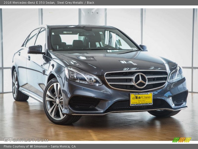 Steel Grey Metallic / Black 2016 Mercedes-Benz E 350 Sedan