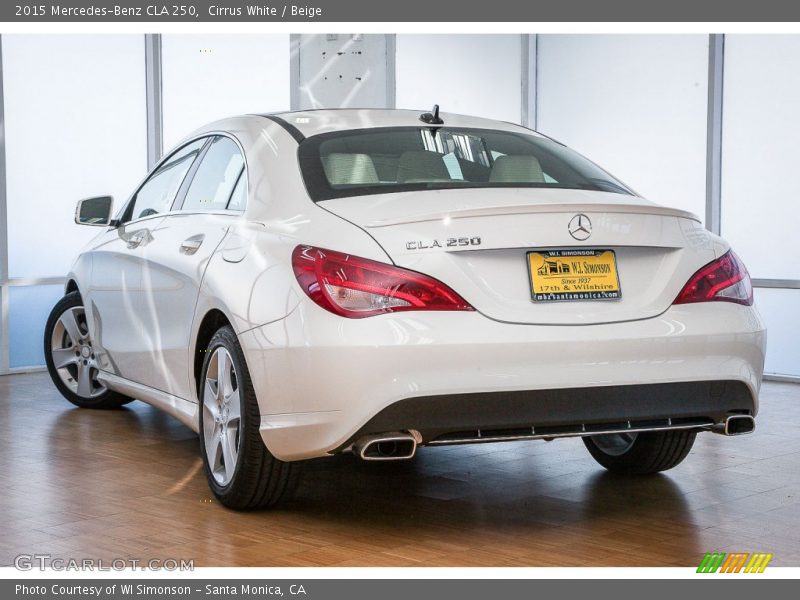 Cirrus White / Beige 2015 Mercedes-Benz CLA 250
