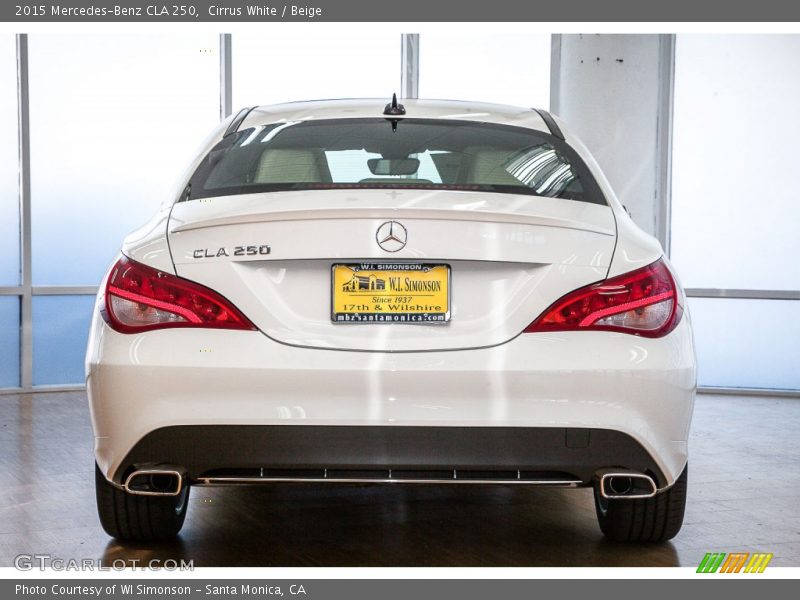 Cirrus White / Beige 2015 Mercedes-Benz CLA 250