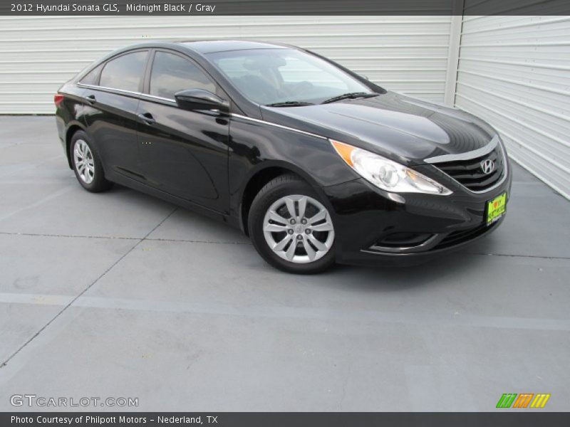 Midnight Black / Gray 2012 Hyundai Sonata GLS