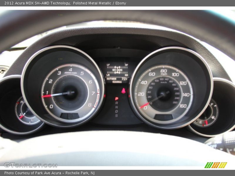 Polished Metal Metallic / Ebony 2012 Acura MDX SH-AWD Technology