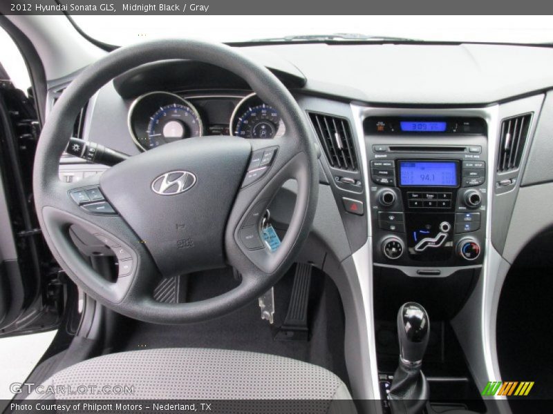 Midnight Black / Gray 2012 Hyundai Sonata GLS