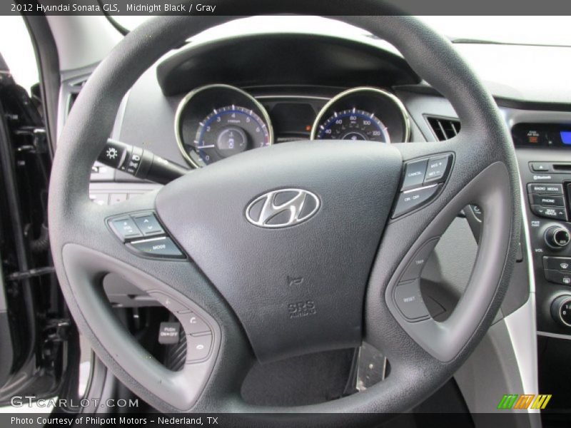 Midnight Black / Gray 2012 Hyundai Sonata GLS