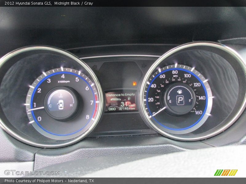 Midnight Black / Gray 2012 Hyundai Sonata GLS