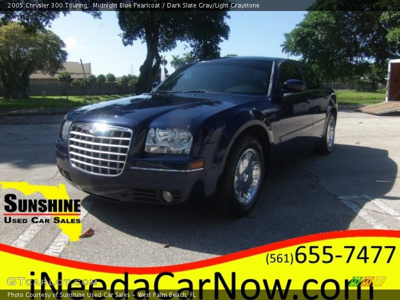 Midnight Blue Pearlcoat / Dark Slate Gray/Light Graystone 2005 Chrysler 300 Touring