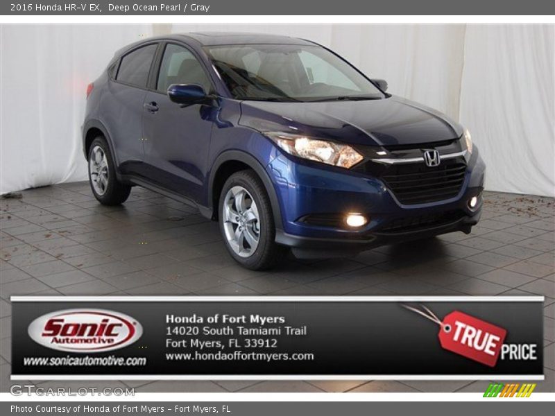 Deep Ocean Pearl / Gray 2016 Honda HR-V EX