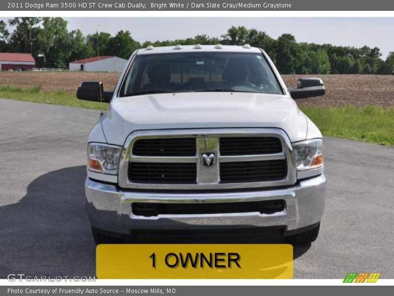 Bright White / Dark Slate Gray/Medium Graystone 2011 Dodge Ram 3500 HD ST Crew Cab Dually