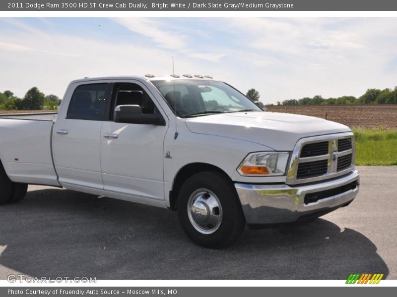 Bright White / Dark Slate Gray/Medium Graystone 2011 Dodge Ram 3500 HD ST Crew Cab Dually