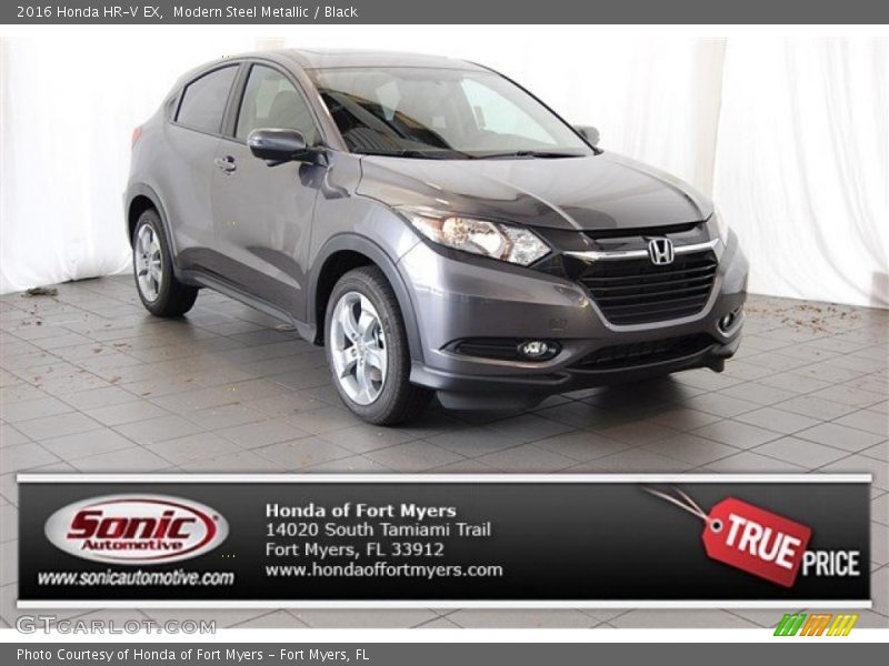 Modern Steel Metallic / Black 2016 Honda HR-V EX