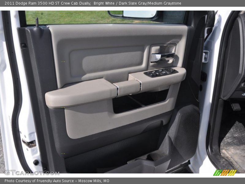 Bright White / Dark Slate Gray/Medium Graystone 2011 Dodge Ram 3500 HD ST Crew Cab Dually