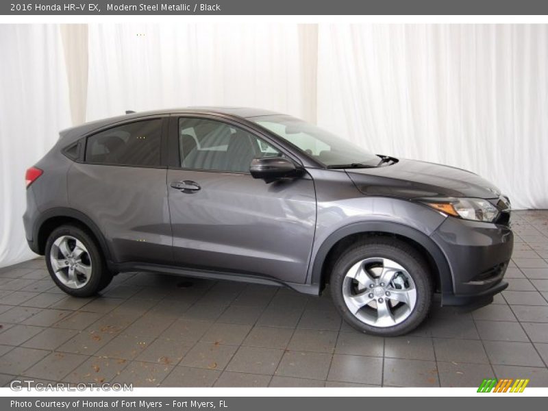 Modern Steel Metallic / Black 2016 Honda HR-V EX