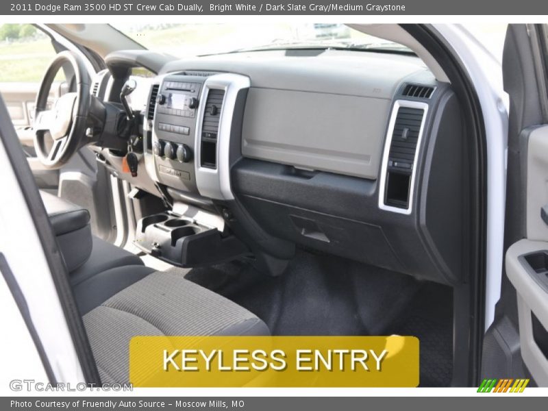 Bright White / Dark Slate Gray/Medium Graystone 2011 Dodge Ram 3500 HD ST Crew Cab Dually