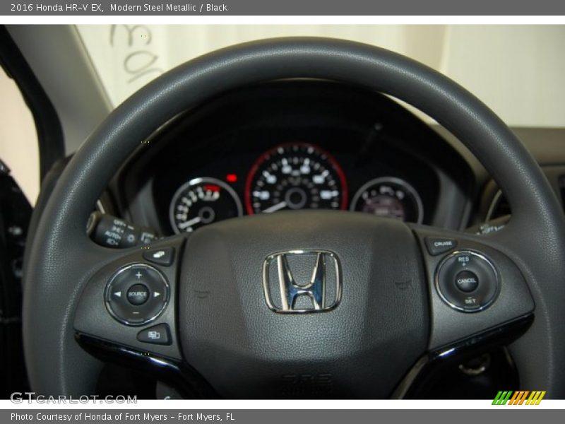 Modern Steel Metallic / Black 2016 Honda HR-V EX