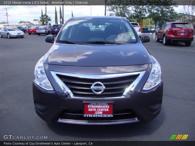Amethyst Gray / Charcoal 2015 Nissan Versa 1.6 S Sedan