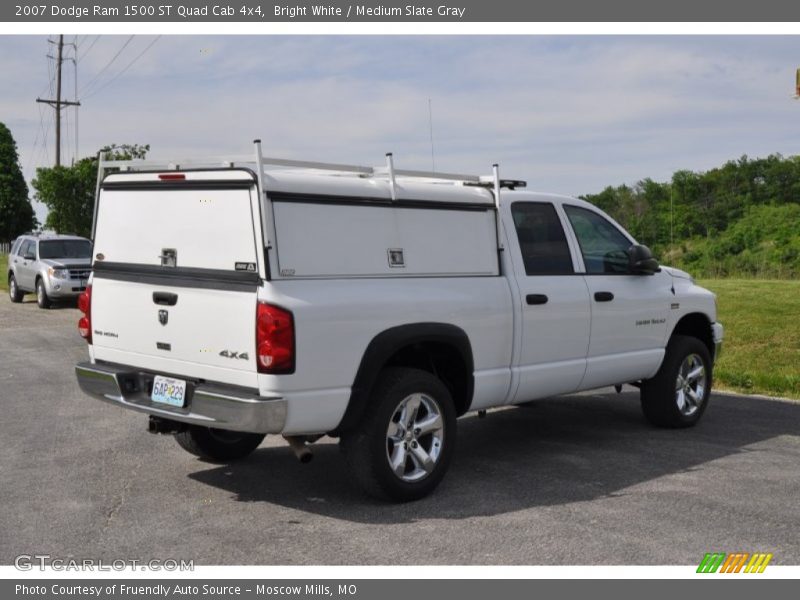 Bright White / Medium Slate Gray 2007 Dodge Ram 1500 ST Quad Cab 4x4