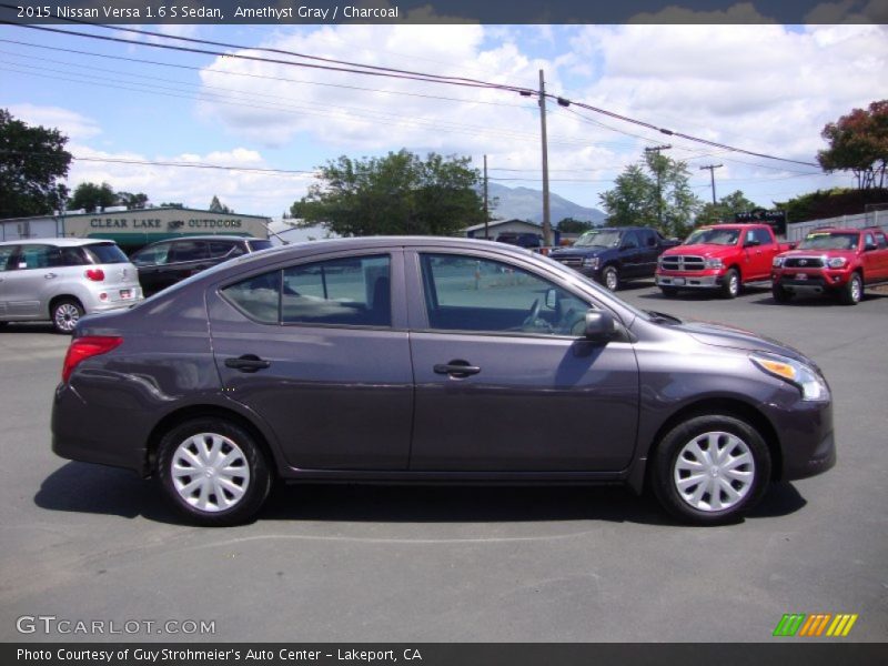 Amethyst Gray / Charcoal 2015 Nissan Versa 1.6 S Sedan