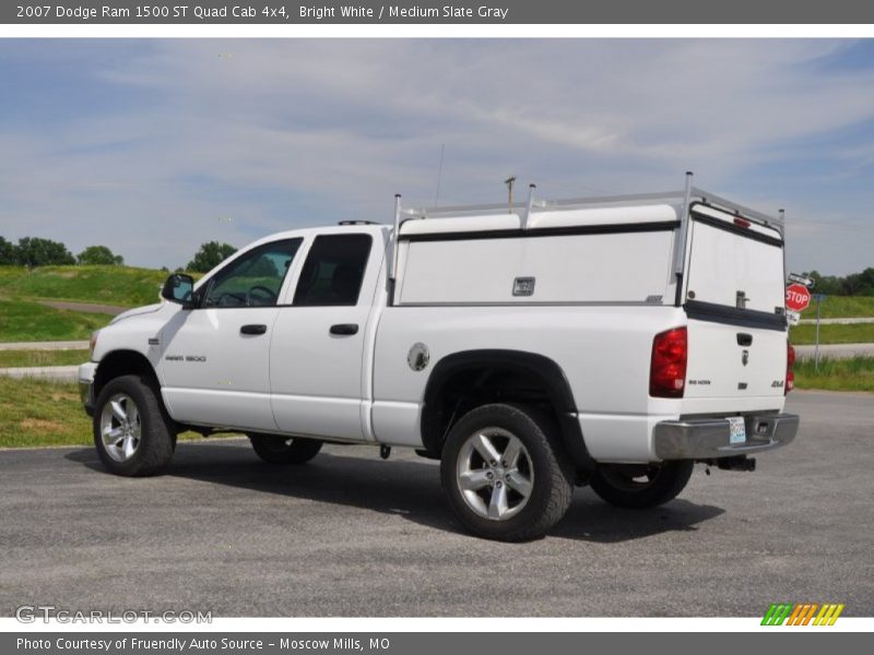 Bright White / Medium Slate Gray 2007 Dodge Ram 1500 ST Quad Cab 4x4