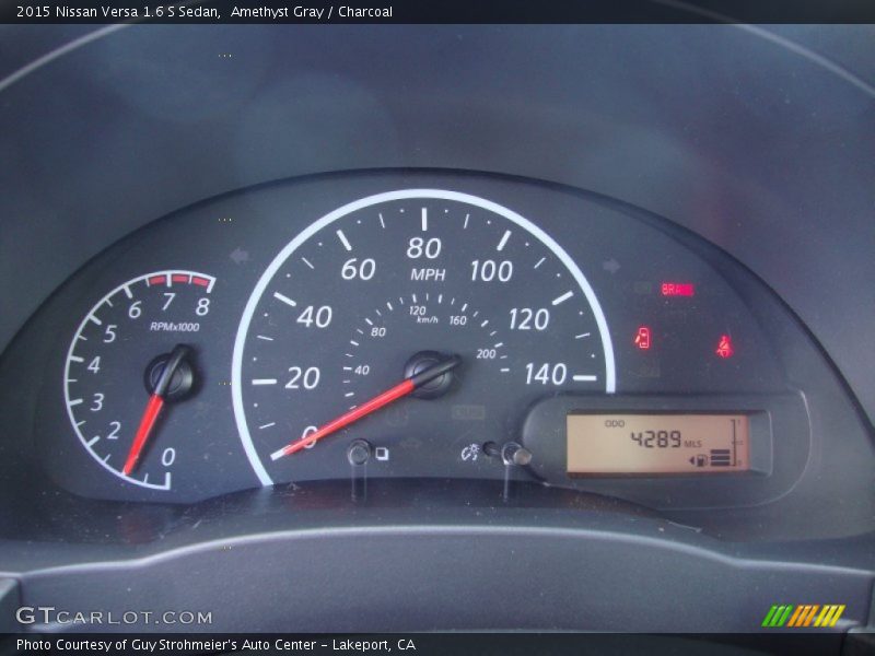 Amethyst Gray / Charcoal 2015 Nissan Versa 1.6 S Sedan