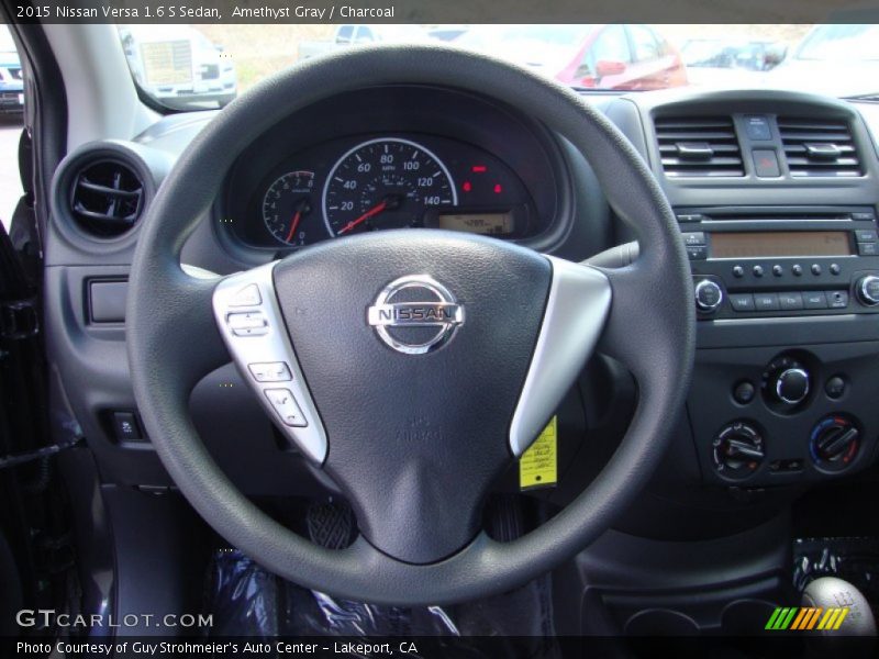 Amethyst Gray / Charcoal 2015 Nissan Versa 1.6 S Sedan