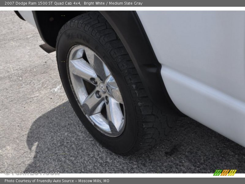 Bright White / Medium Slate Gray 2007 Dodge Ram 1500 ST Quad Cab 4x4