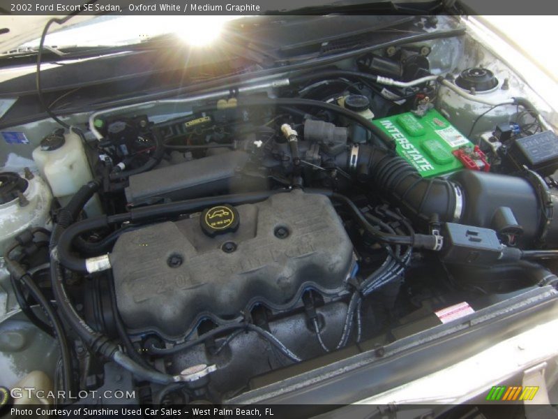 Oxford White / Medium Graphite 2002 Ford Escort SE Sedan