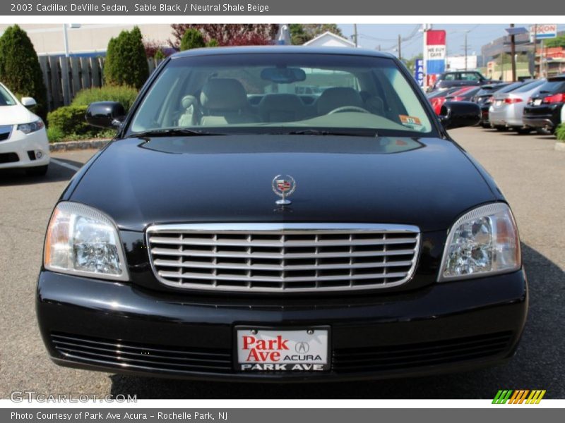 Sable Black / Neutral Shale Beige 2003 Cadillac DeVille Sedan