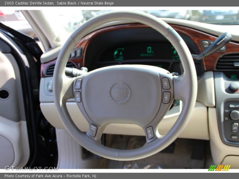 Sable Black / Neutral Shale Beige 2003 Cadillac DeVille Sedan