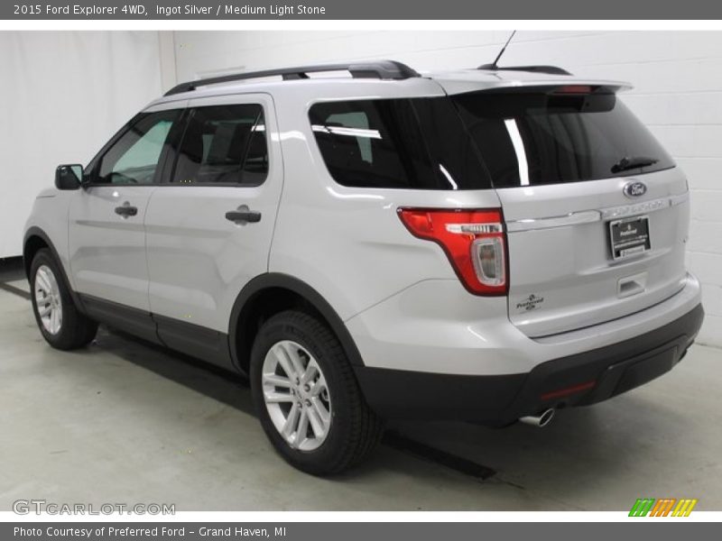 Ingot Silver / Medium Light Stone 2015 Ford Explorer 4WD