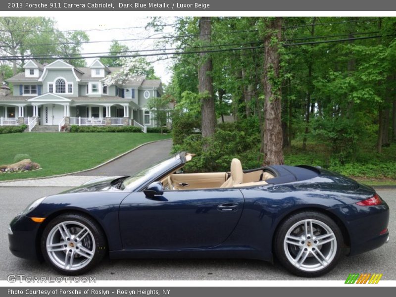 Dark Blue Metallic / Luxor Beige 2013 Porsche 911 Carrera Cabriolet