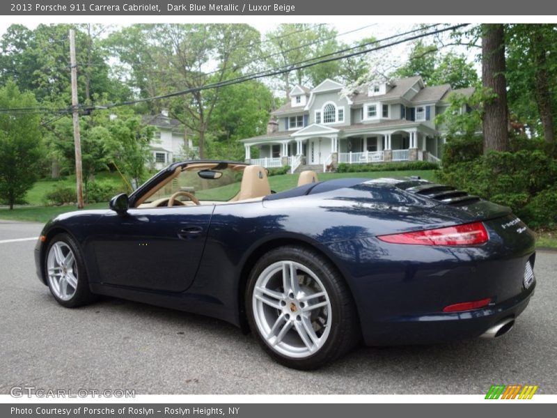 Dark Blue Metallic / Luxor Beige 2013 Porsche 911 Carrera Cabriolet