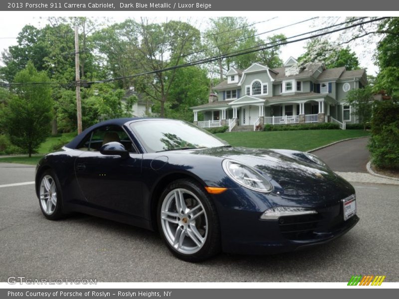 Dark Blue Metallic / Luxor Beige 2013 Porsche 911 Carrera Cabriolet