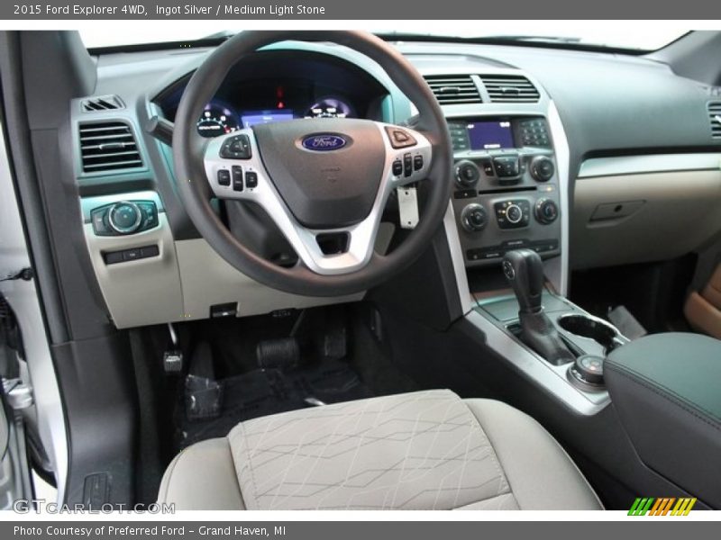 Ingot Silver / Medium Light Stone 2015 Ford Explorer 4WD