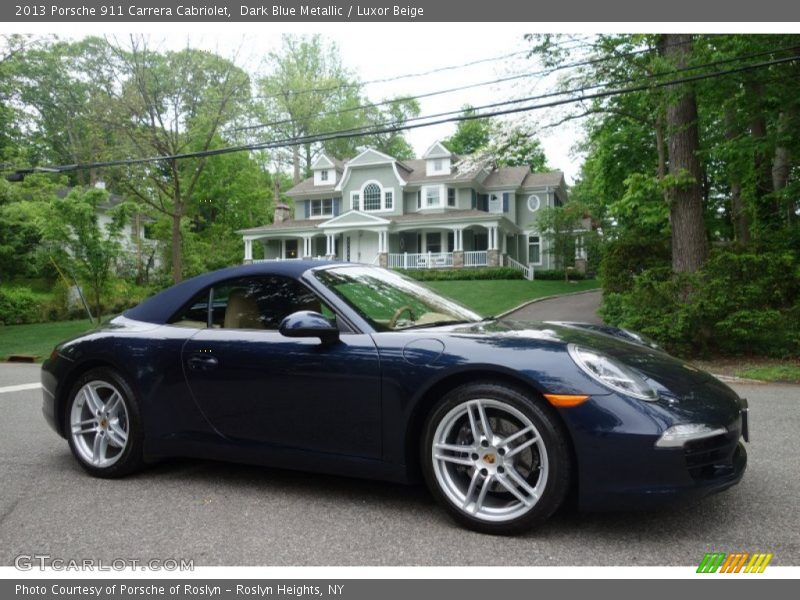 Dark Blue Metallic / Luxor Beige 2013 Porsche 911 Carrera Cabriolet