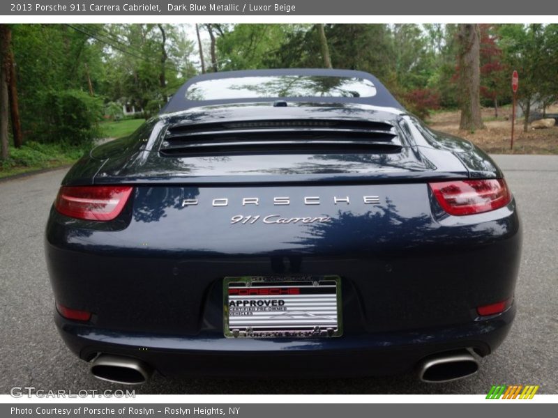 Dark Blue Metallic / Luxor Beige 2013 Porsche 911 Carrera Cabriolet