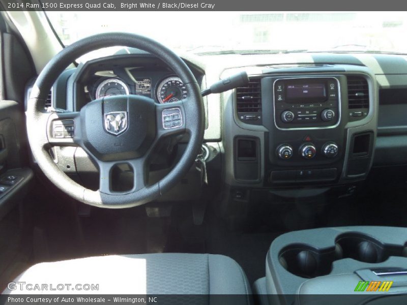 Bright White / Black/Diesel Gray 2014 Ram 1500 Express Quad Cab