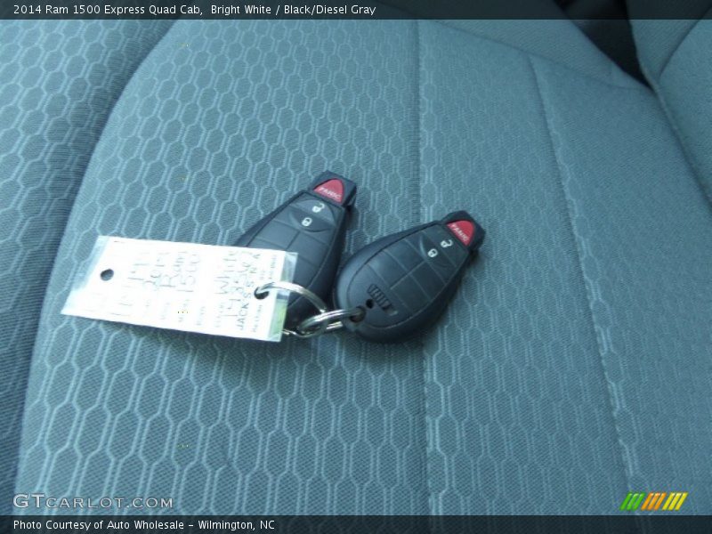 Bright White / Black/Diesel Gray 2014 Ram 1500 Express Quad Cab