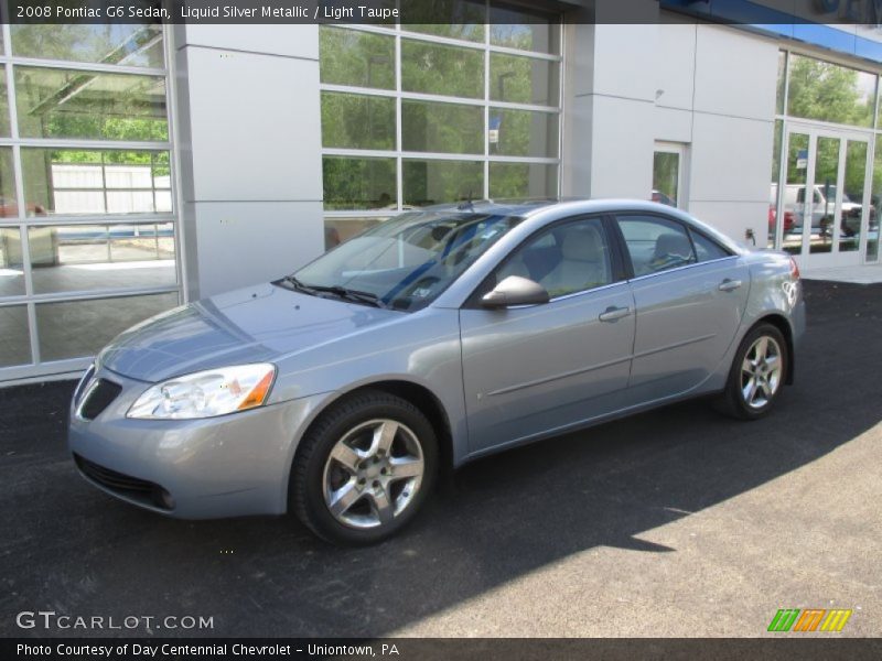 Liquid Silver Metallic / Light Taupe 2008 Pontiac G6 Sedan