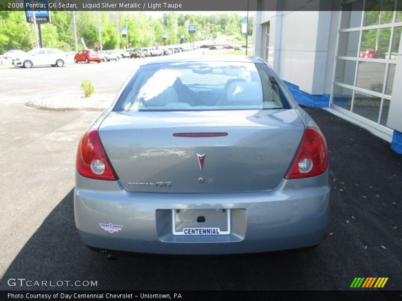 Liquid Silver Metallic / Light Taupe 2008 Pontiac G6 Sedan
