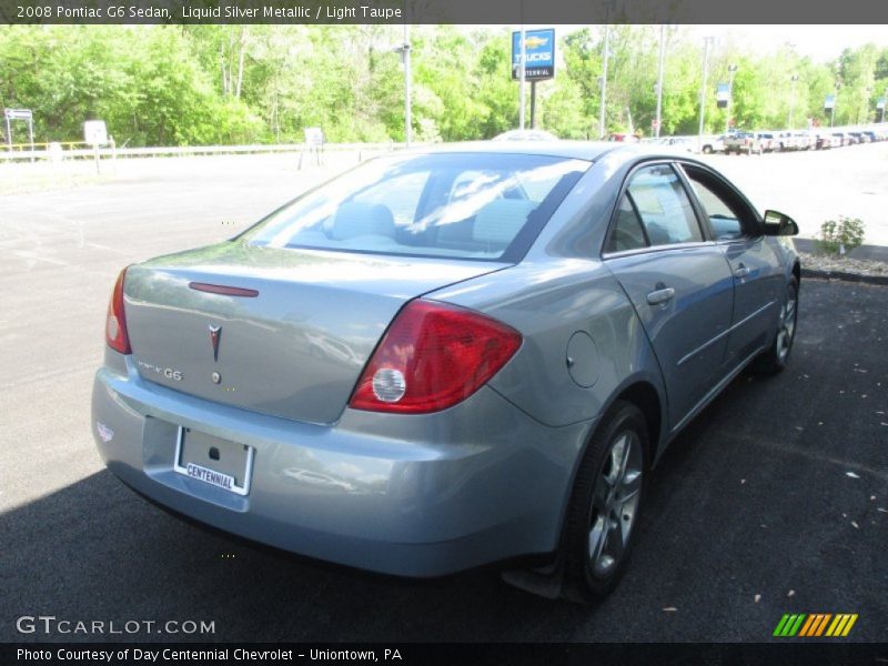 Liquid Silver Metallic / Light Taupe 2008 Pontiac G6 Sedan
