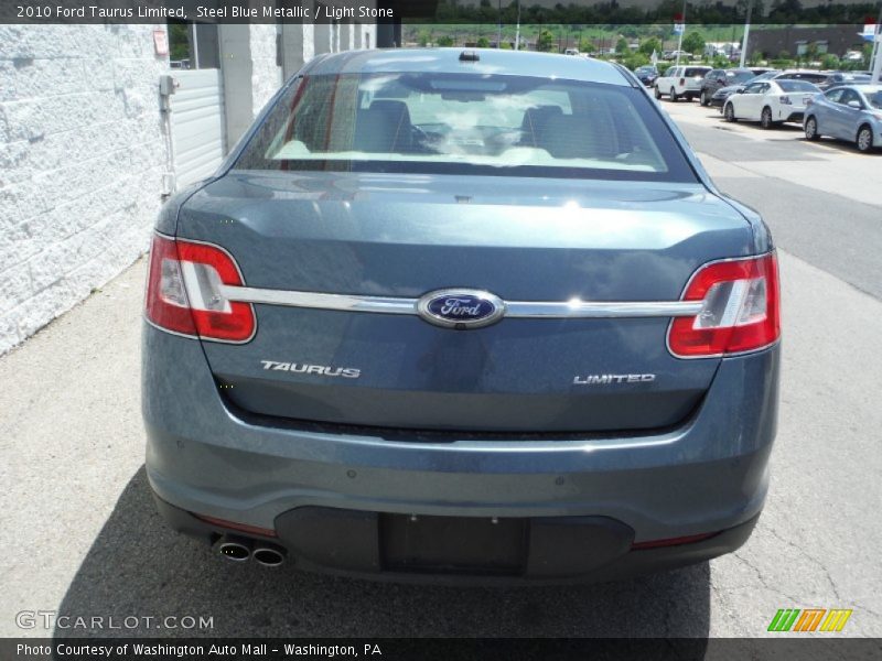 Steel Blue Metallic / Light Stone 2010 Ford Taurus Limited