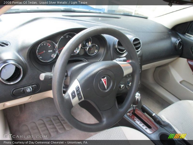 Liquid Silver Metallic / Light Taupe 2008 Pontiac G6 Sedan