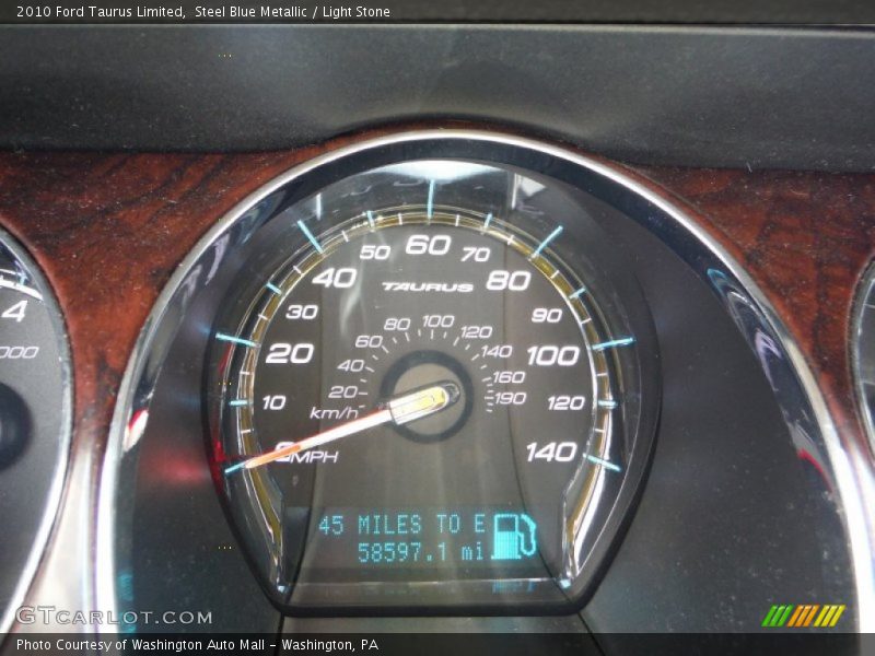 Steel Blue Metallic / Light Stone 2010 Ford Taurus Limited